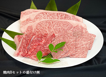 焼肉Bセットの盛り付け例